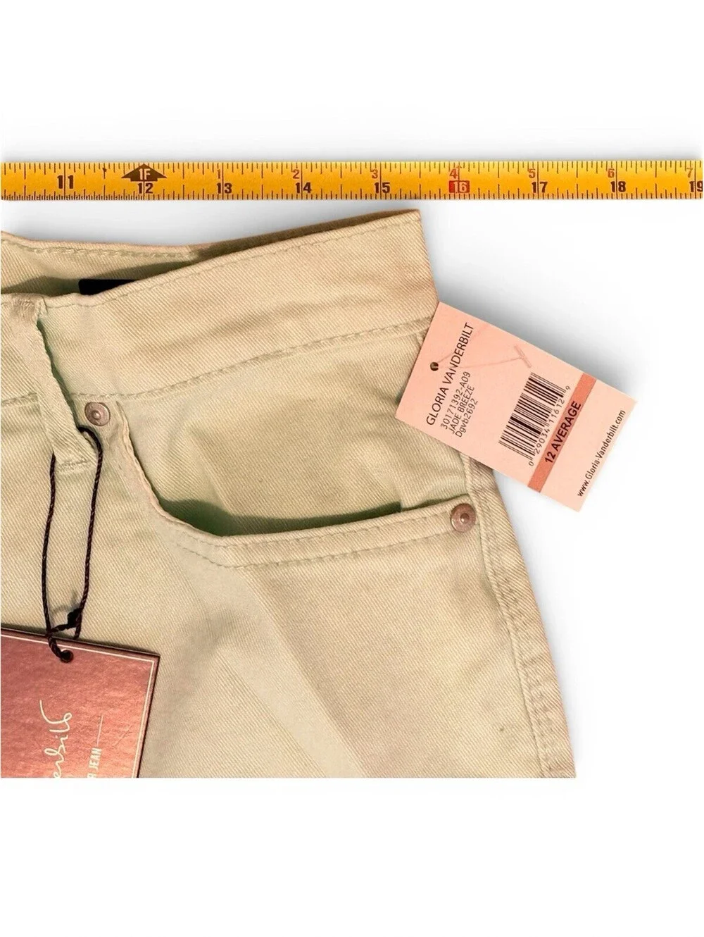 Gloria Vanderbilt Women’s Amanda Classic High rise Tapered Jeans Jade Size 12